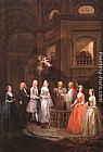 William Hogarth Canvas Paintings - The Wedding of Stephen Beckingham and Mary Cox